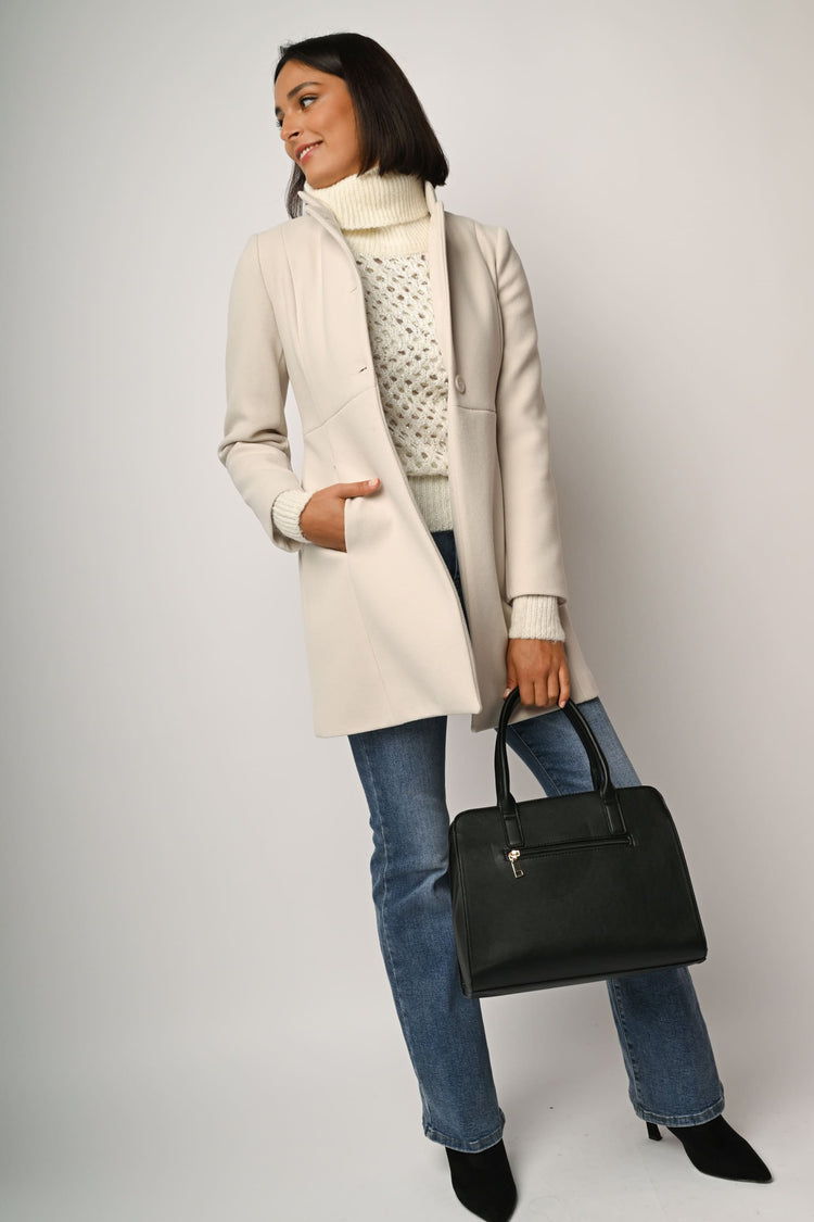 Dolcevita in maglia crochet