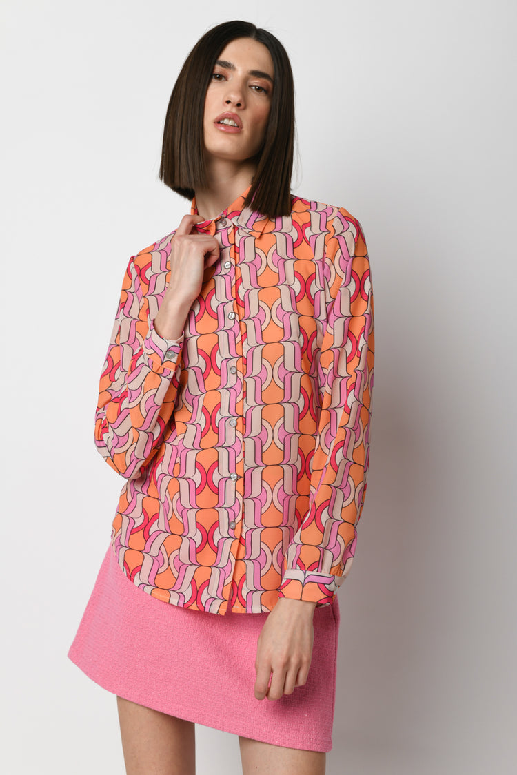 Camicia a stampa optical