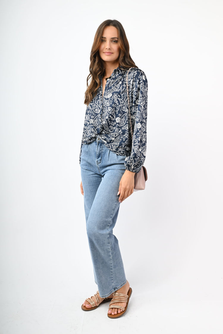 Camicia a stampa paisley