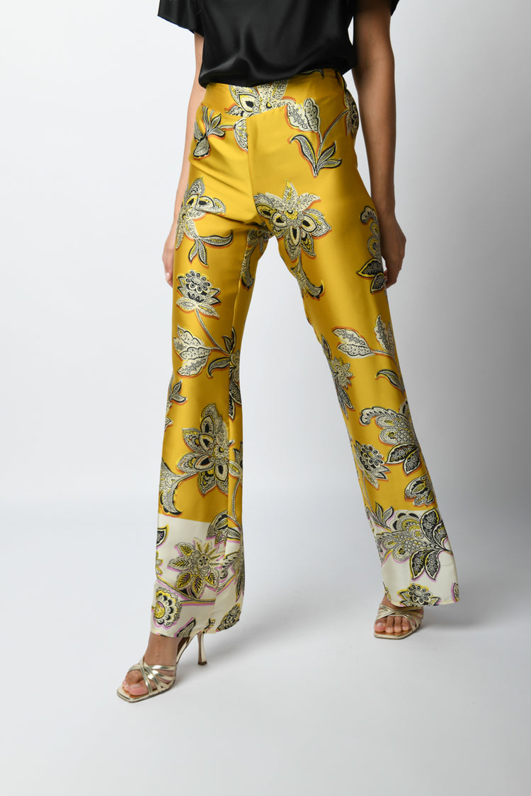 Pantaloni palazzo a stampa floreale
