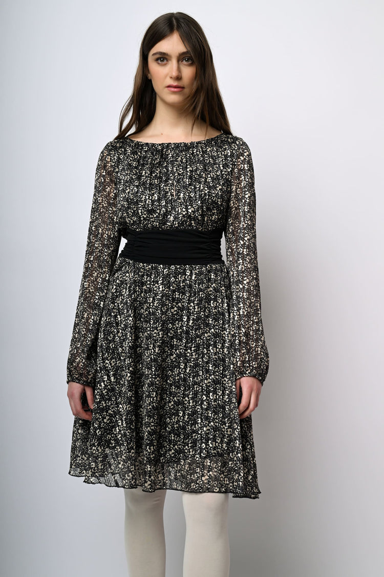 Abito a stampa floreale con cintura