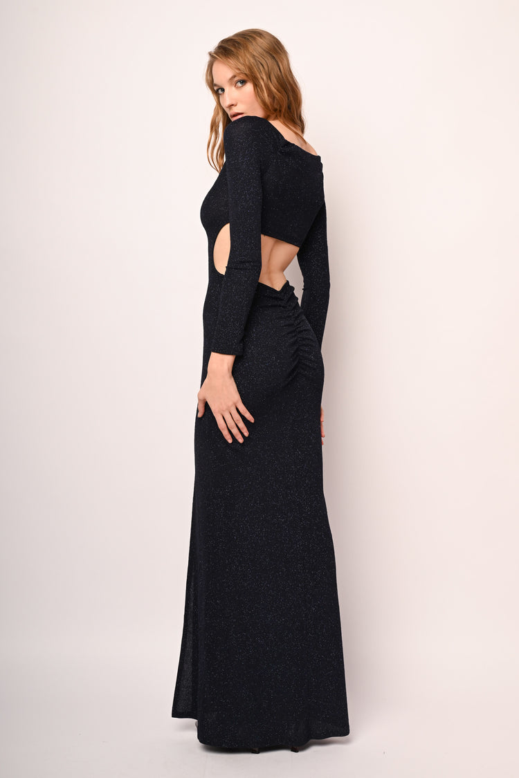 Abito lungo shiffer con manica