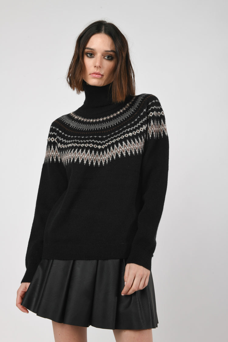 Dolcevita con motivo Fair Isle