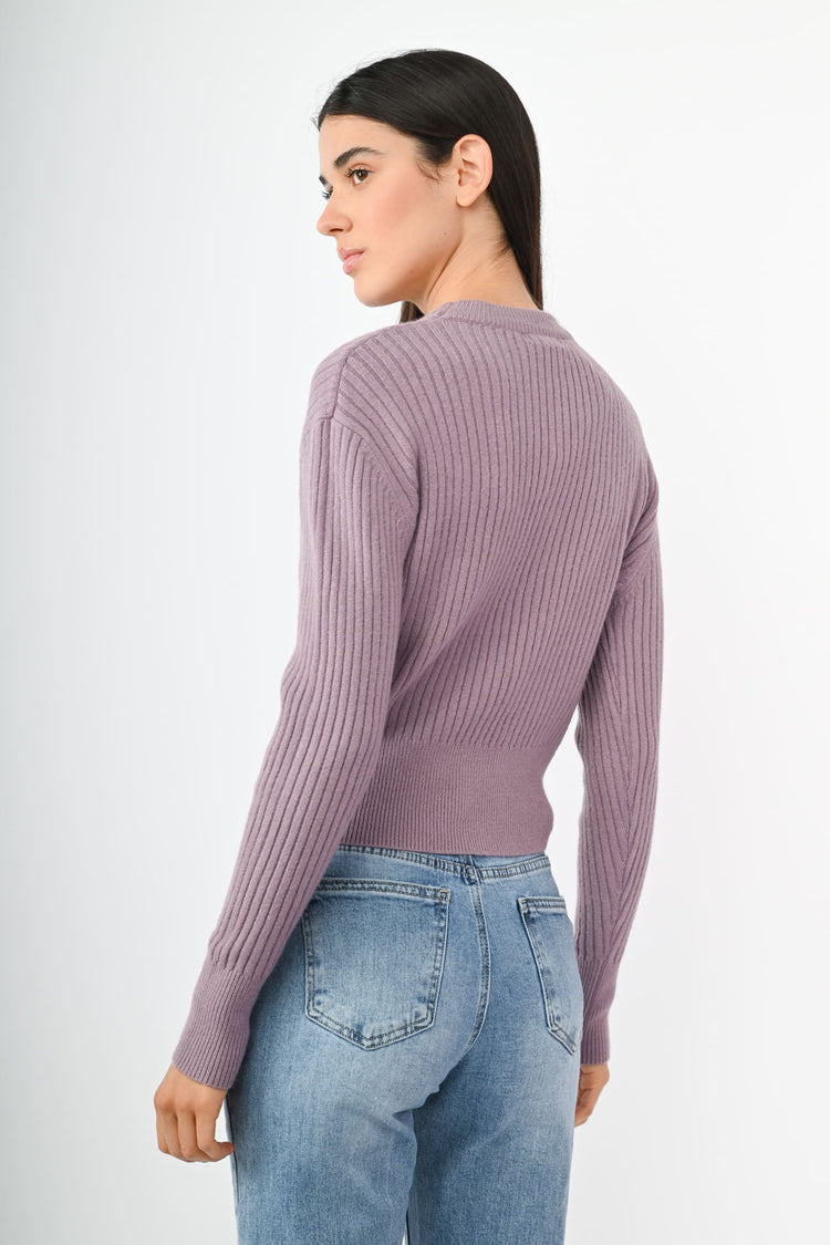 Maglia collo lupetto con ciondolo