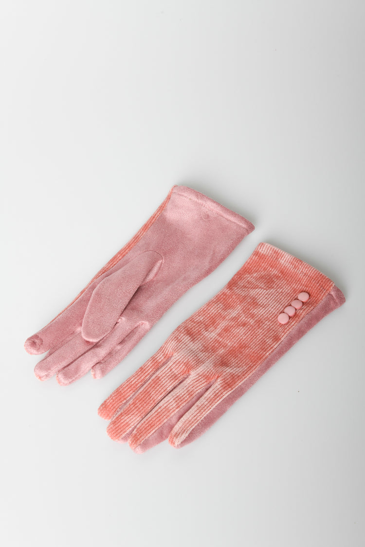 Guanti in velluto a coste