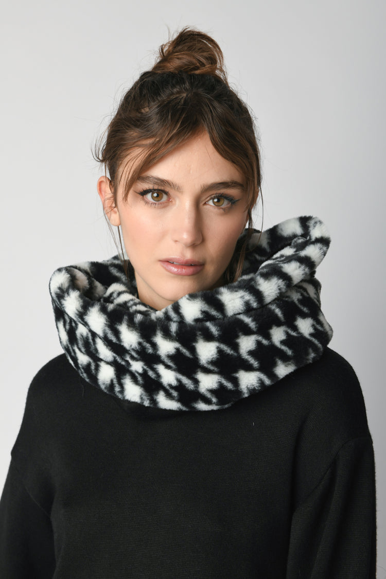 Collo a motivo pied-de-poule