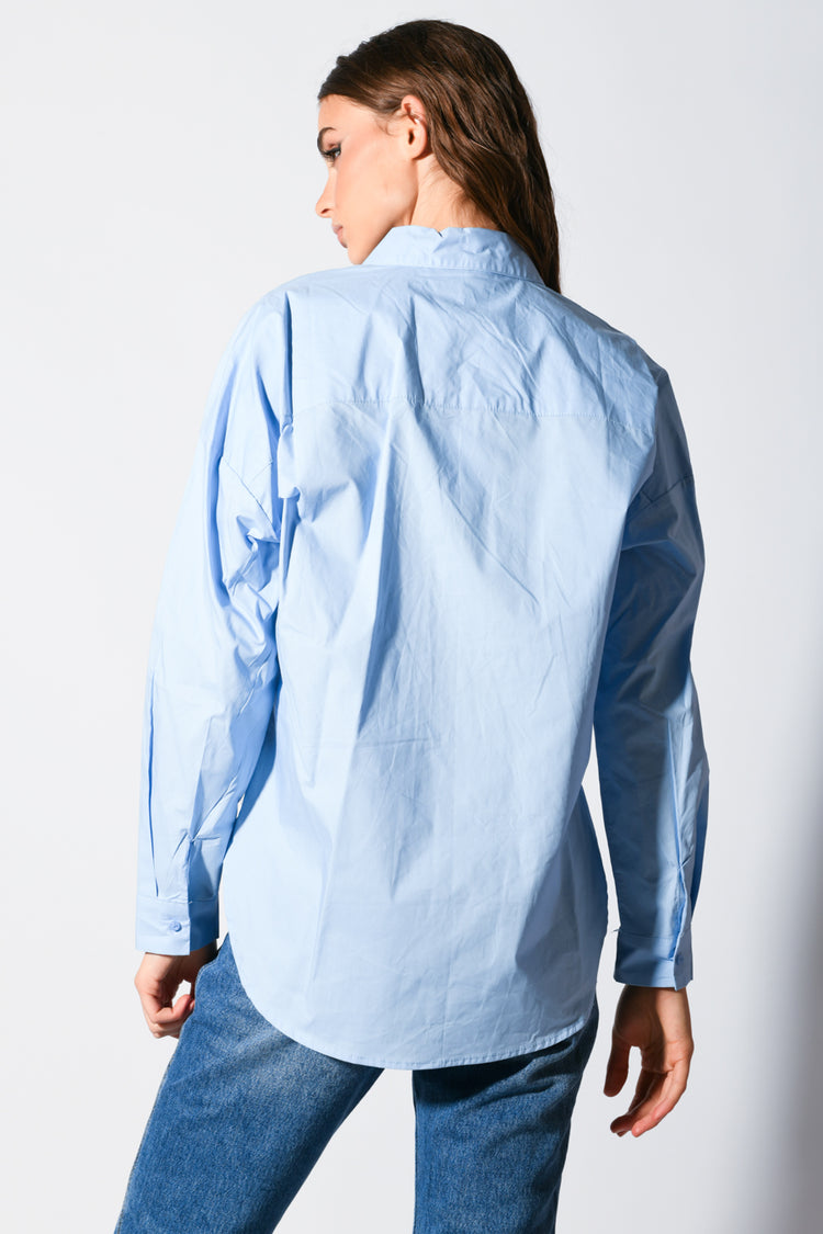 Camicia oversize con strass