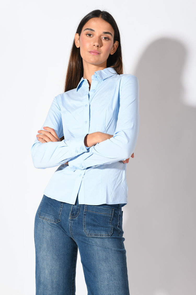 Camicia misto cotone stretch