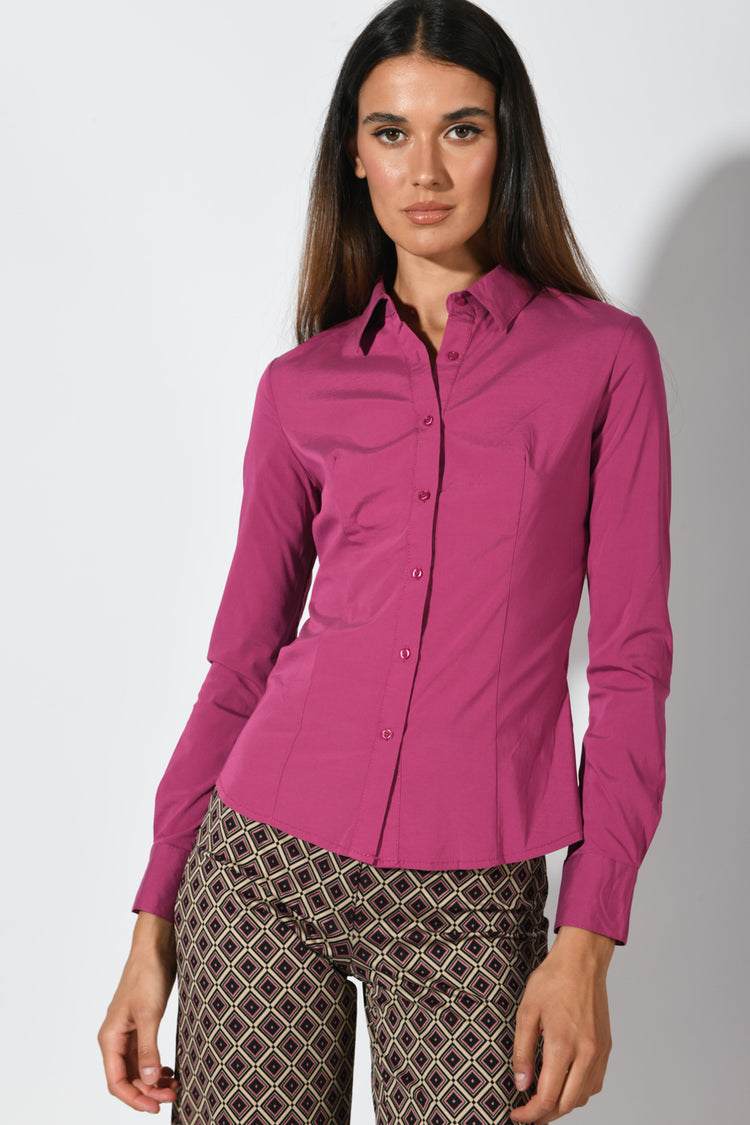 Camicia misto cotone stretch