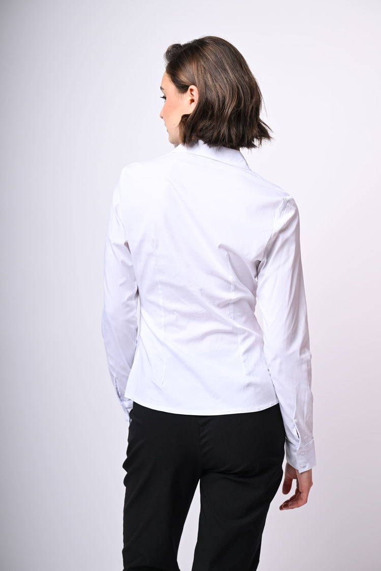 Camicia in cotone con arricciatura