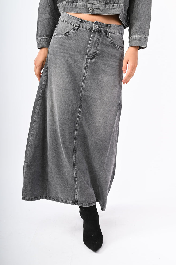 Gonna lunga in denim