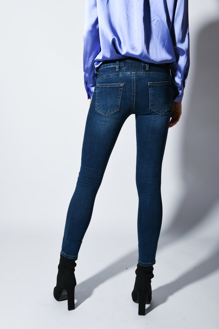 Jeans skinny con strass