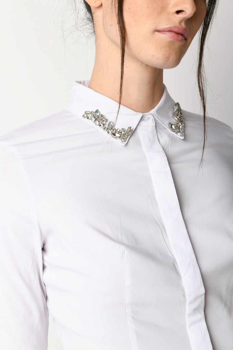 Camicia con cristalli