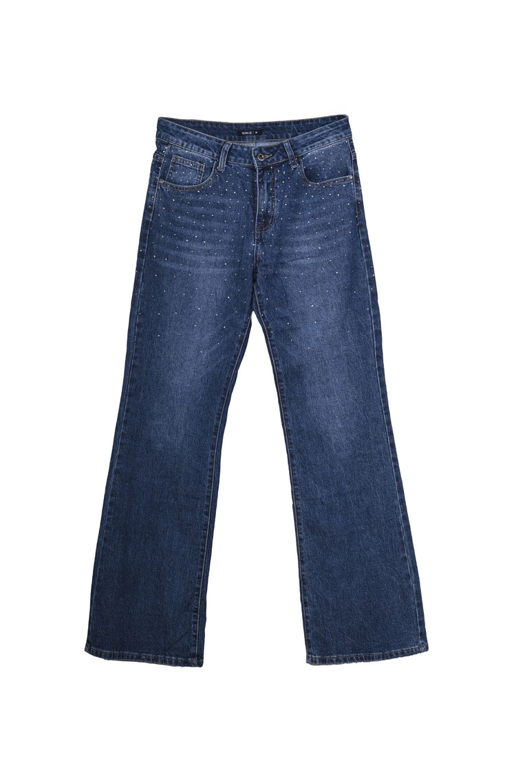 Jeans svasati con strass