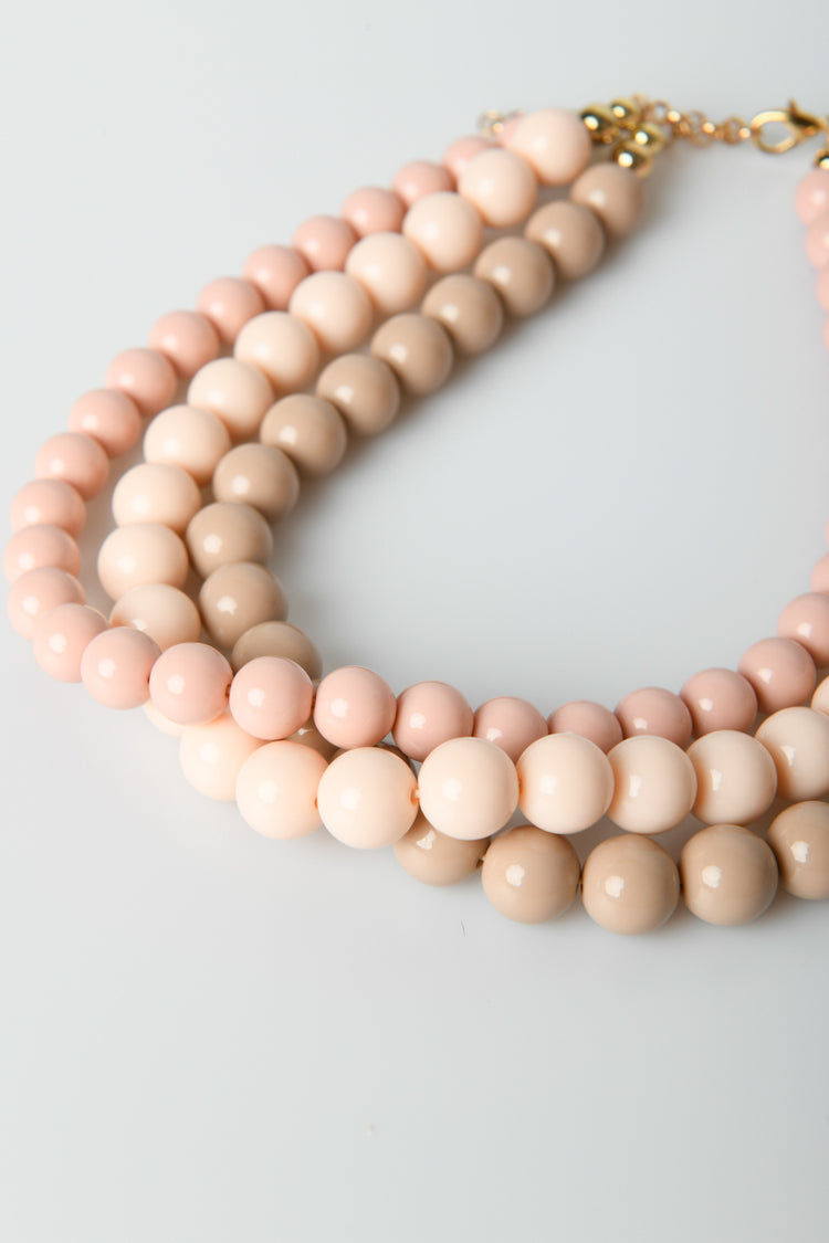 Collana multifili con perle