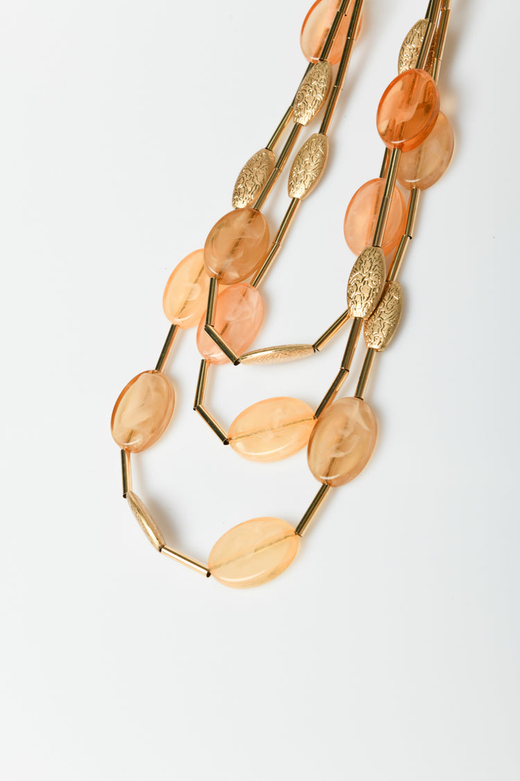 Collana multifili con pendenti