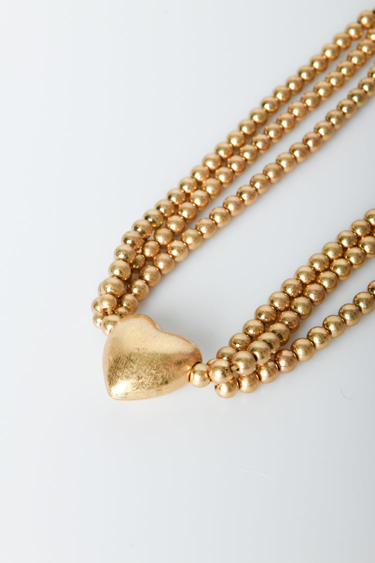 Collana con perline e cuore