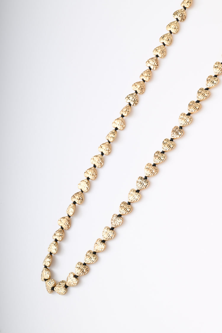 Collana lunga con cuori