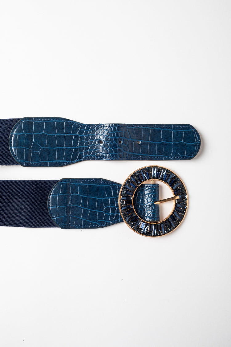 Cintura elastica con fibbia tonda