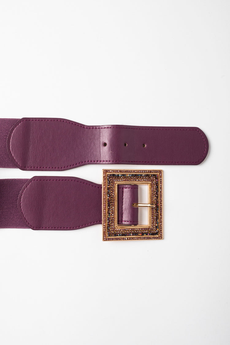 Cintura elastica con fibbia quadrata