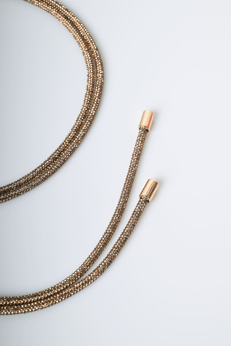 Cintura sottile con strass