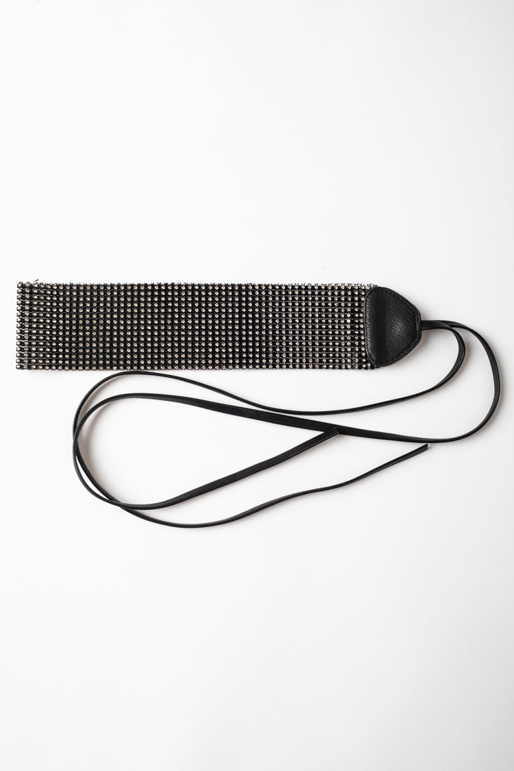 Cintura a fascia con strass