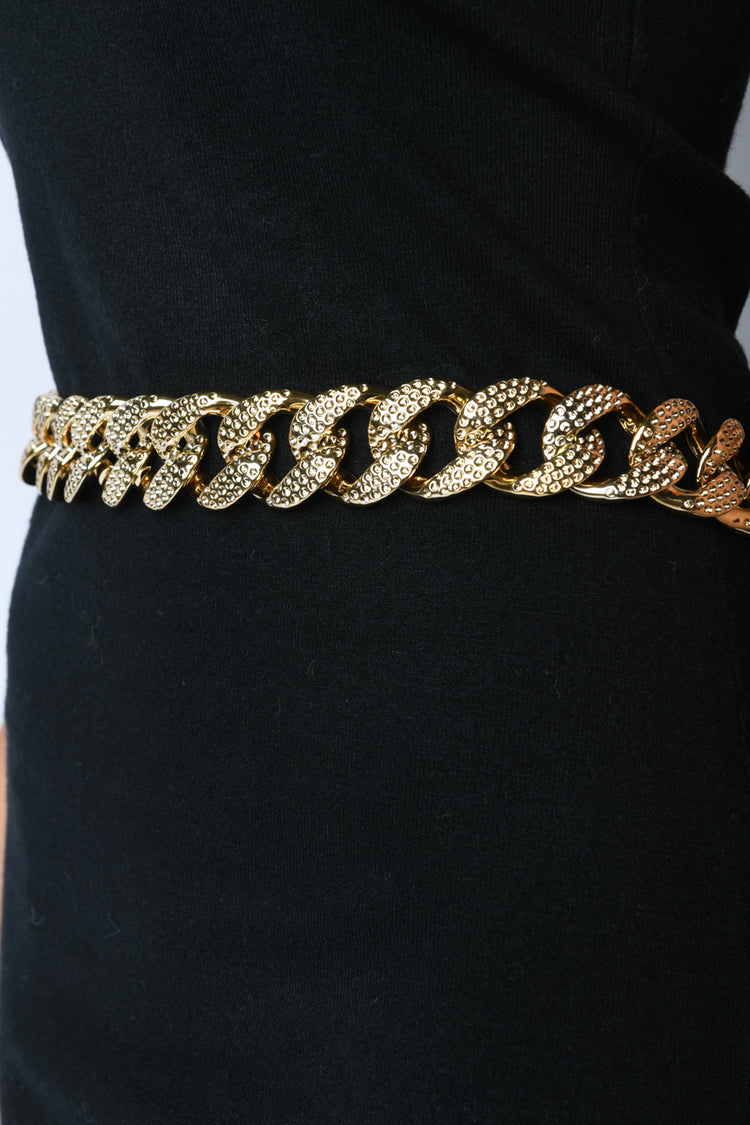 Cintura a catena con strass