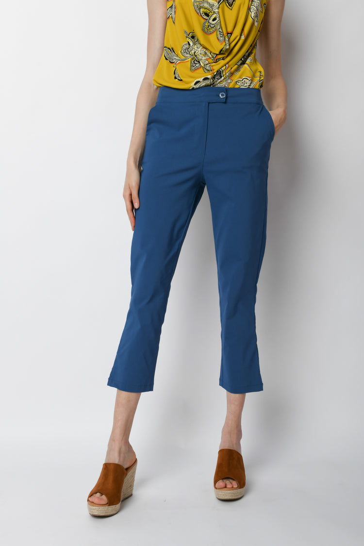 Pantaloni crop misto viscosa