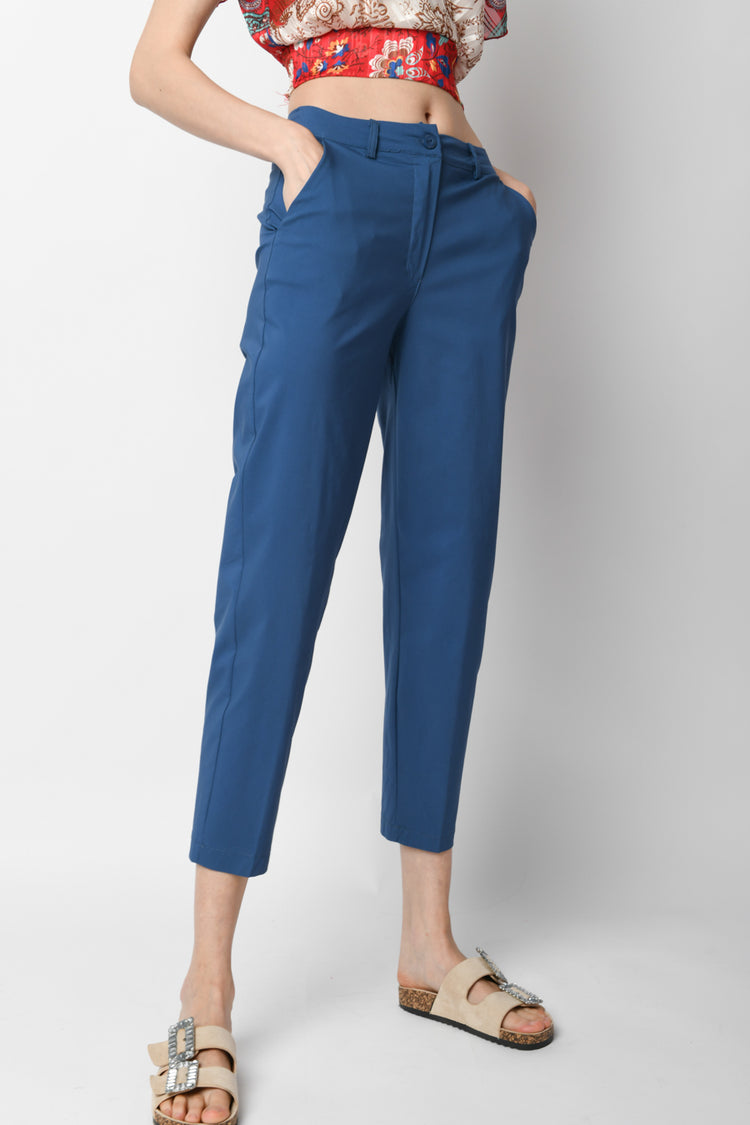 Pantaloni misto viscosa stretch