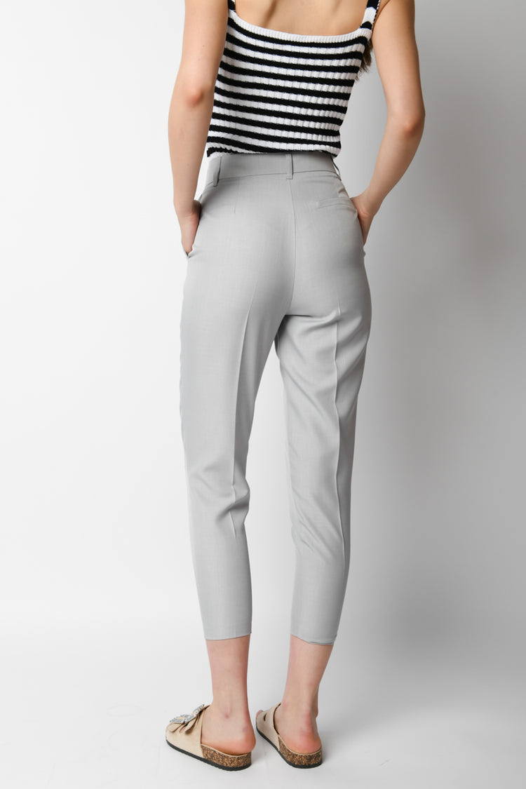 Pantaloni a vita alta con pinces