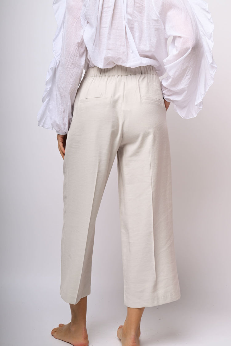 Pantaloni crop misto viscosa