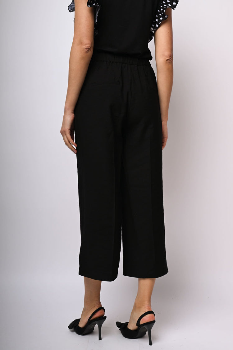 Pantaloni crop misto viscosa