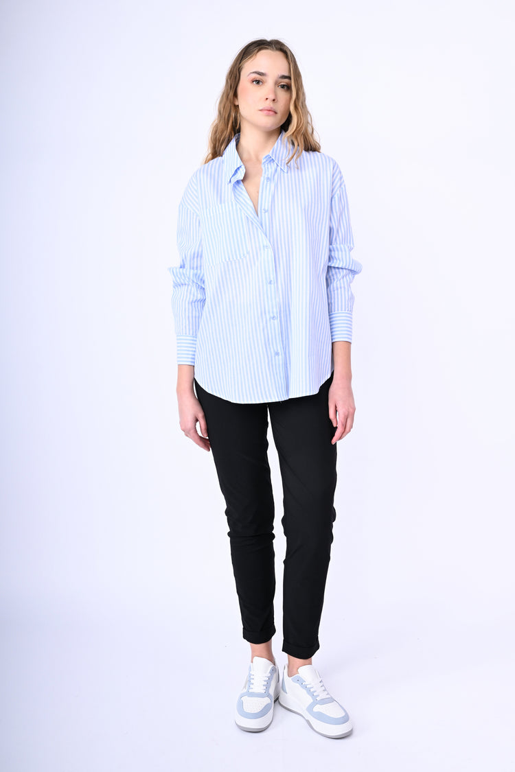 Pantaloni baggy con risvolto