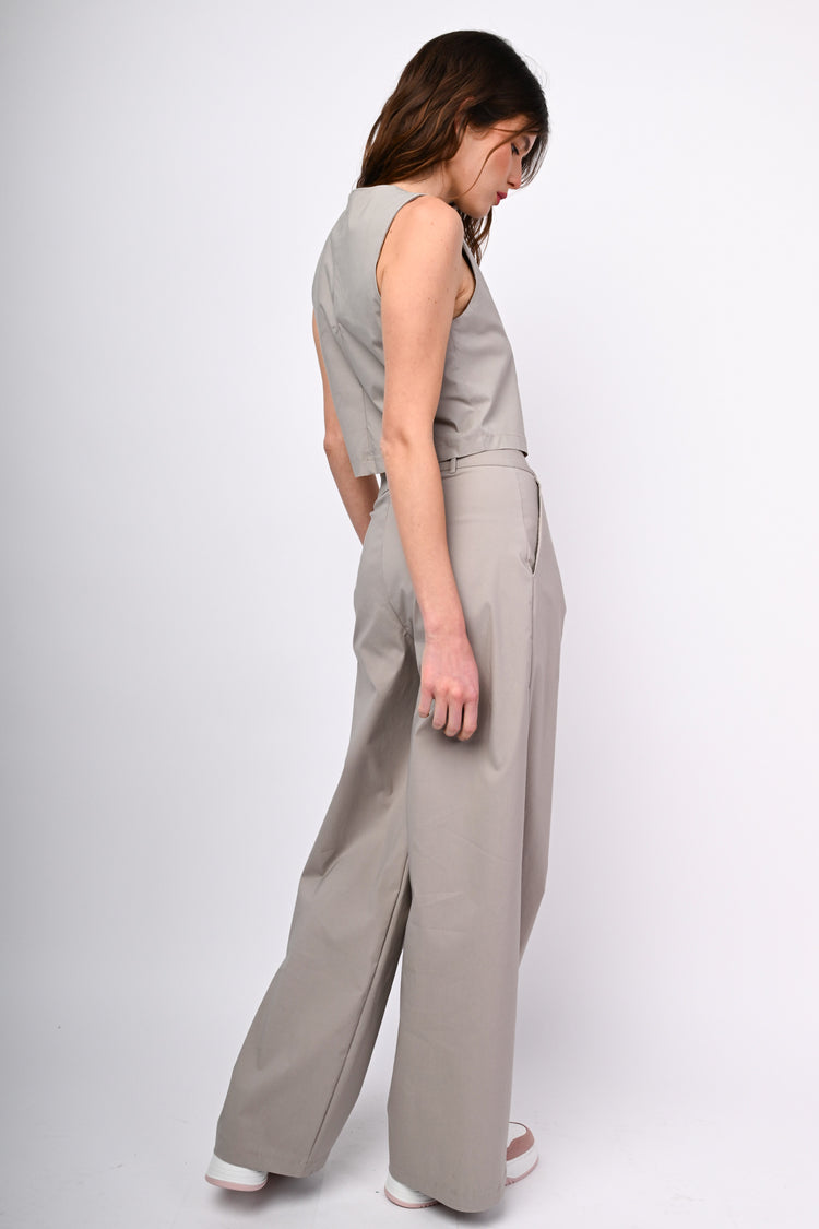 Pantaloni palazzo misto viscosa