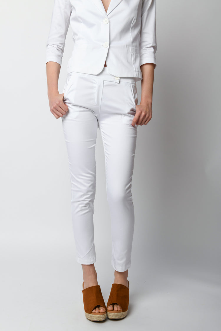 Pantaloni slim-fit in cotone stretch