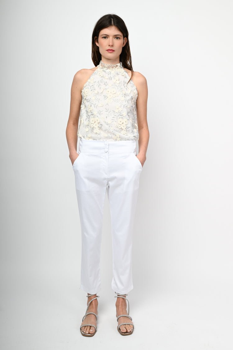 Pantaloni in raso di cotone