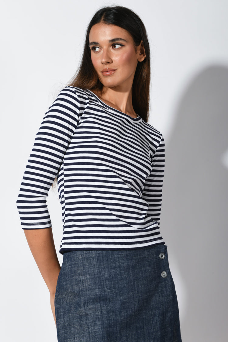 Top in maglia a righe