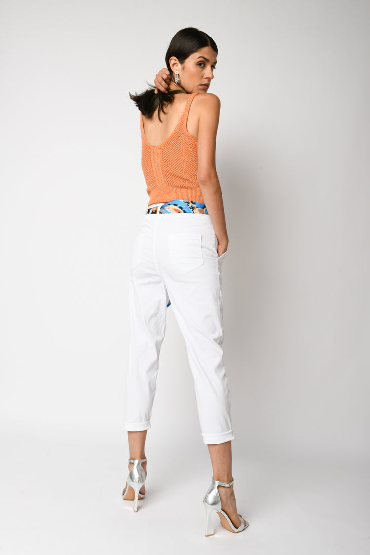 Top in maglia lurex crochet