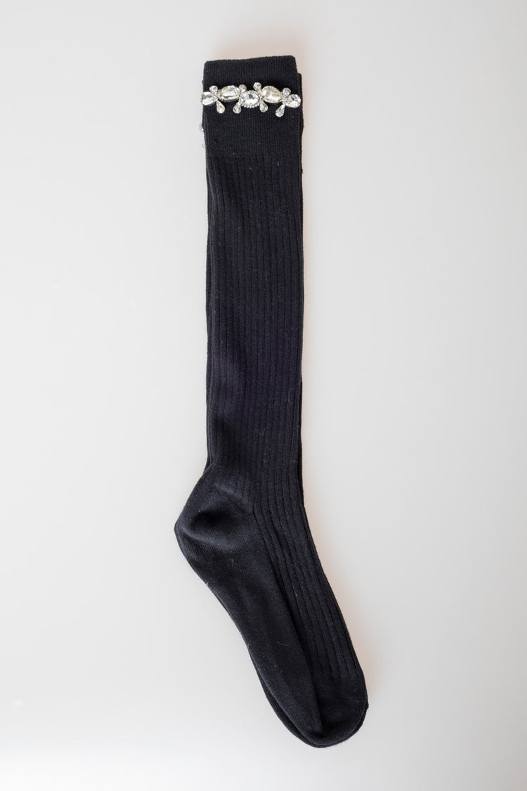 Set di 2 paia di calzini con cristalli