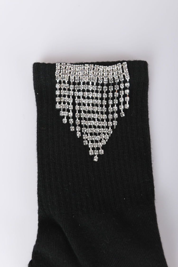 Calzini con decorazione in strass