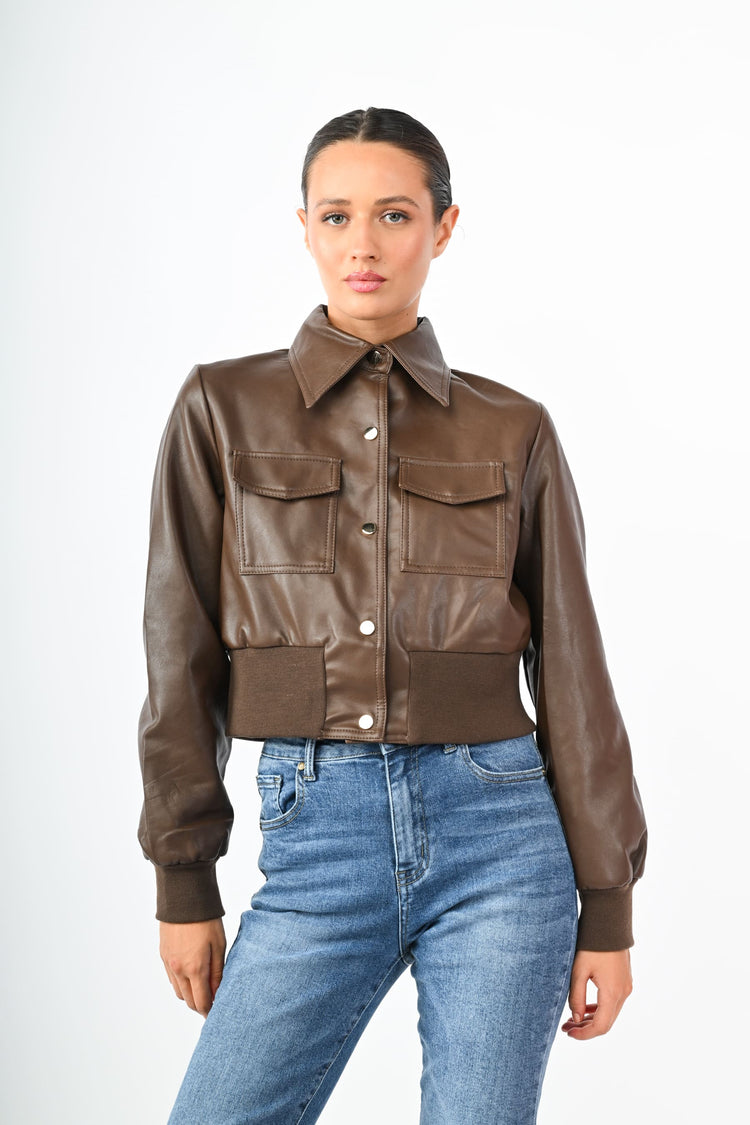 Bomber in similpelle