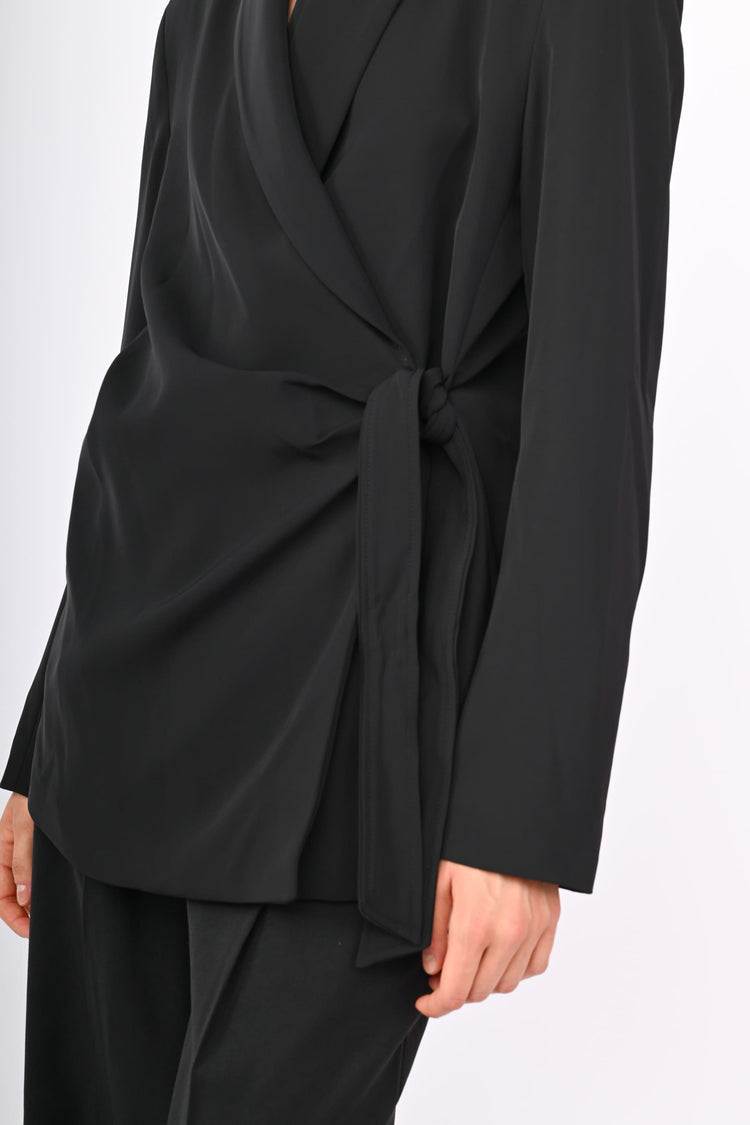 Blazer con cintura da annodare