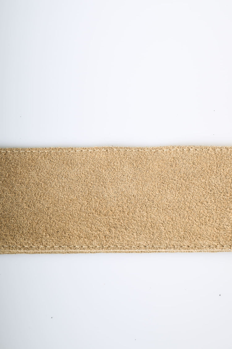 Cintura a fascia in pelle scamosciata