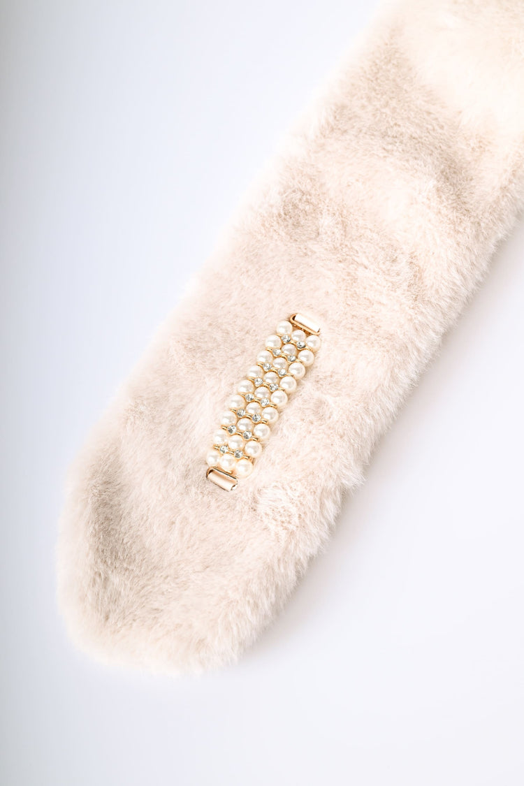 Sciarpa gioiello in faux fur