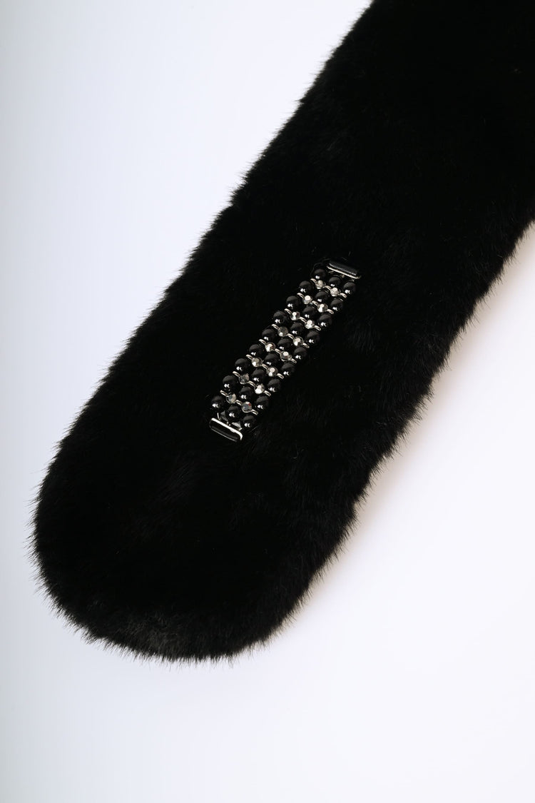 Sciarpa gioiello in faux fur