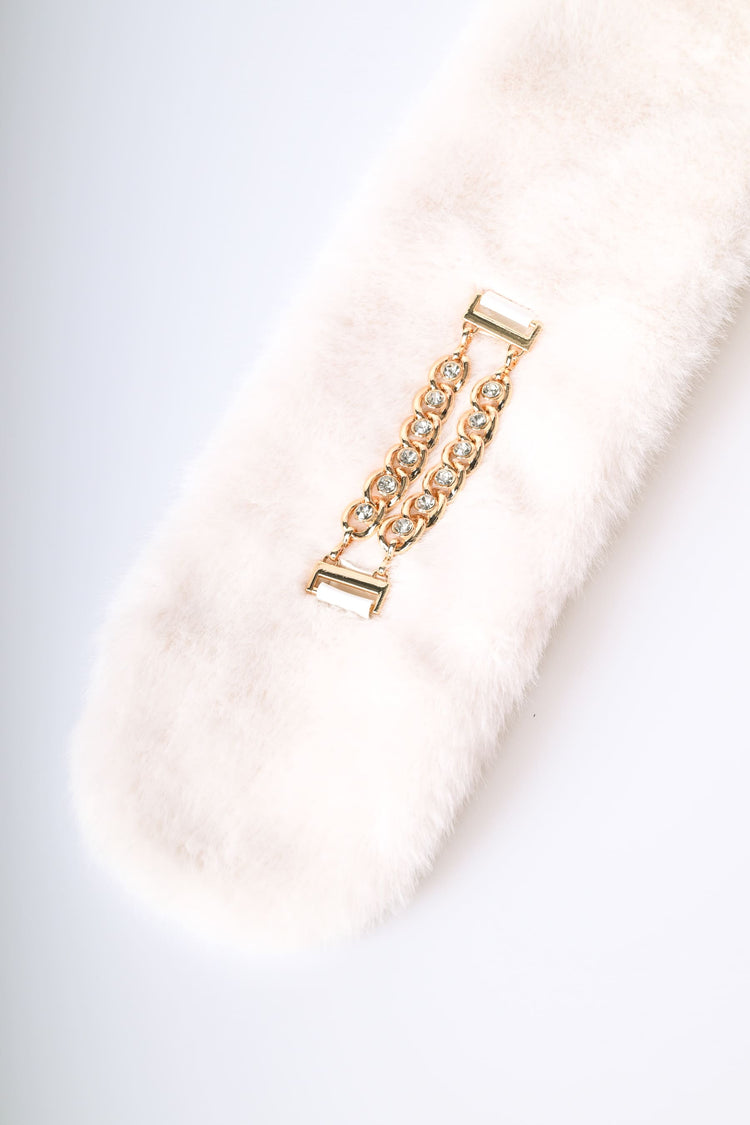 Sciarpa gioiello in faux fur