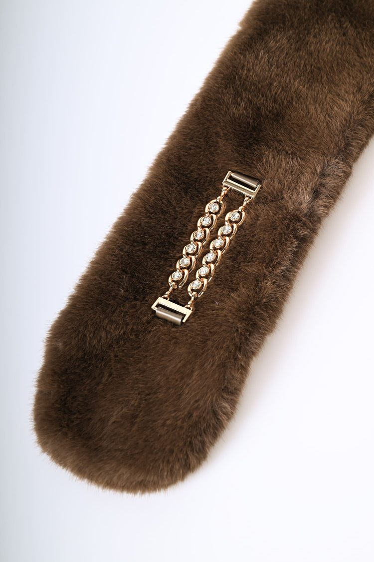 Sciarpa gioiello in faux fur