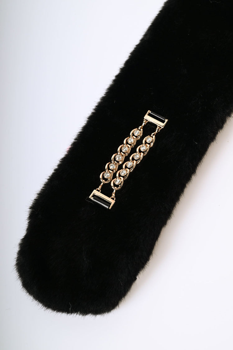 Sciarpa gioiello in faux fur