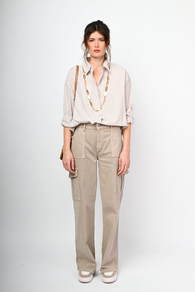 Pantaloni cargo in drill