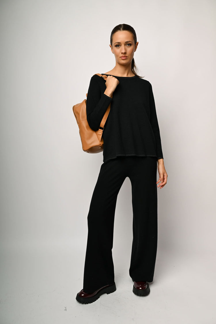 Zaino in similpelle trapuntata a V